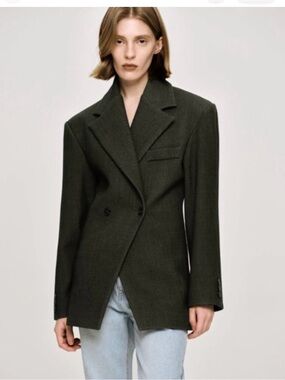 Source Unknown Double-Breasted Blazer